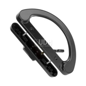 Sliding Door D-Shape Heavy-Duty Handle 3-15/16" Aluminum Black - Profile