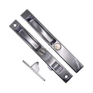 Sliding Door Standard Lock 6-5/8 Screw Spacing Aluminum Chrome - Profile