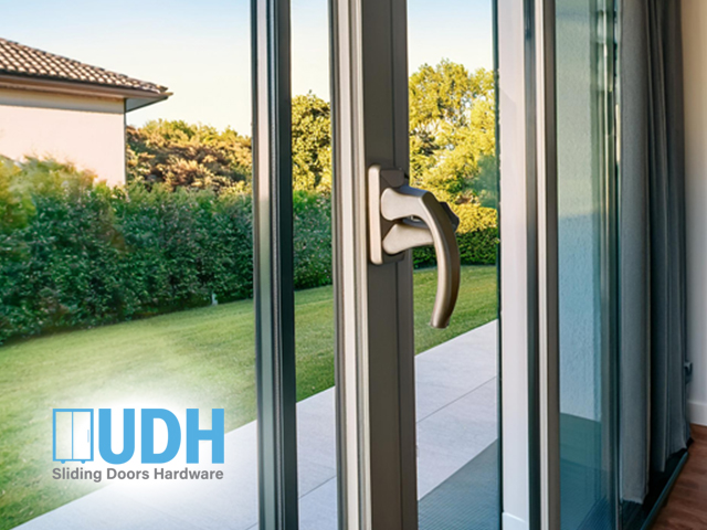 closeup of sliding door udh hardware handles beautiful sliding glass door in residential property