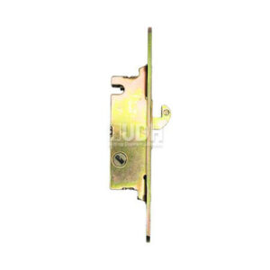 Sliding Door Mortise Single Hook Lock Steel 4-5-8” Screw Spacing - Profile