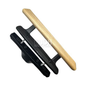 Sliding Door Wood Grip Heavy-Duty Handle 3-15-16″ Aluminum Black - Profile